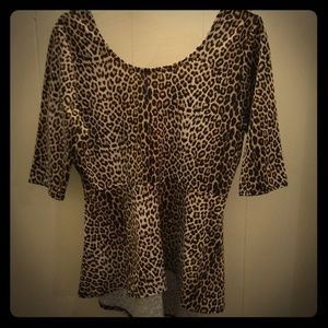 Leopard print top